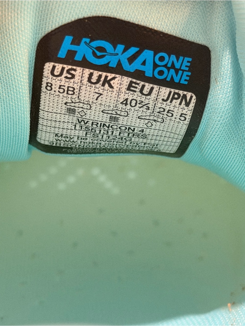 New HOKA Women's Rincon 4 Frost Rose Gold Running Shoes Size 8.5 B 1155131-FTRS - Picture 6 of 7